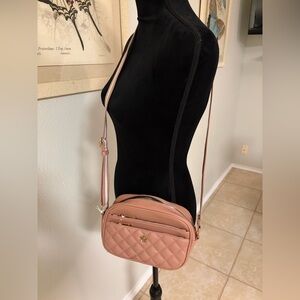 Alyssa Quilted Pink Crossbody Bag NWT